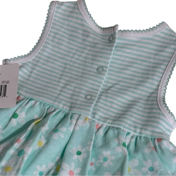 Little Me NWT Mint Floral Bubble Dress & Hat Baby Girl 12M - Picture 5 of 11